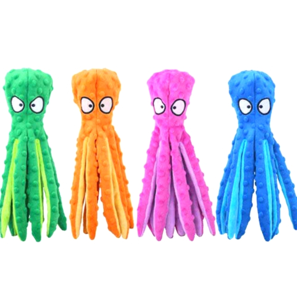 Funny octopus squeeky crinkle toys 12' set of 2